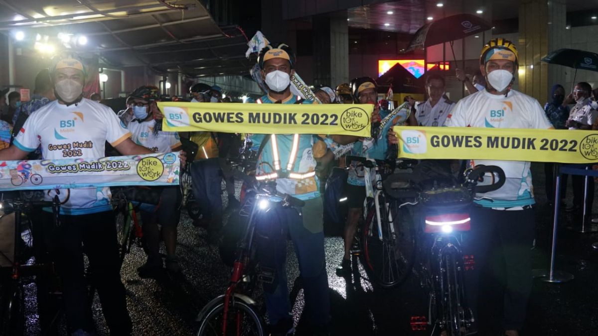 Peserta Gowes Aman dan Sehat di Masa Angkutan Lebaran 2022.(Foto: Dok. Kemenhub)