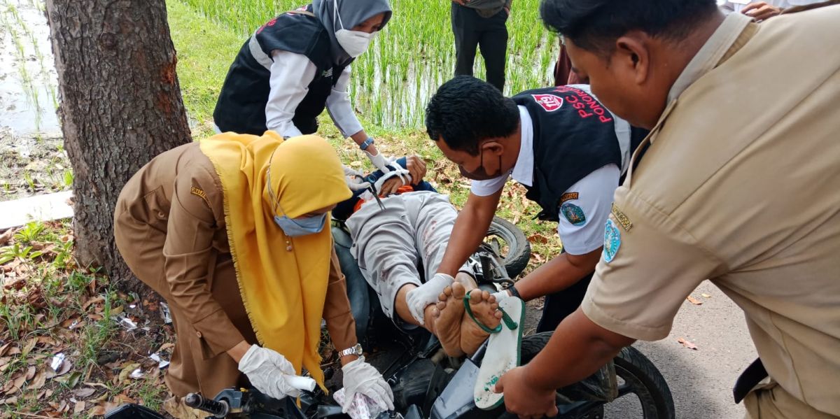 Korban kecelakaan tunggal di Desa Mojorejo, Kecamatan Jetis, Kabupaten Ponorog0.(Foto: Polsek Jetis/jatimnow.com)