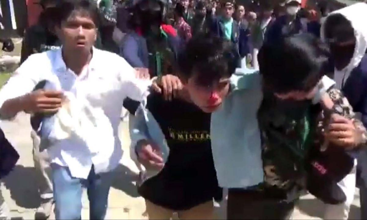 Salah satu mahasiswa di Bangkalan terluka saat demo