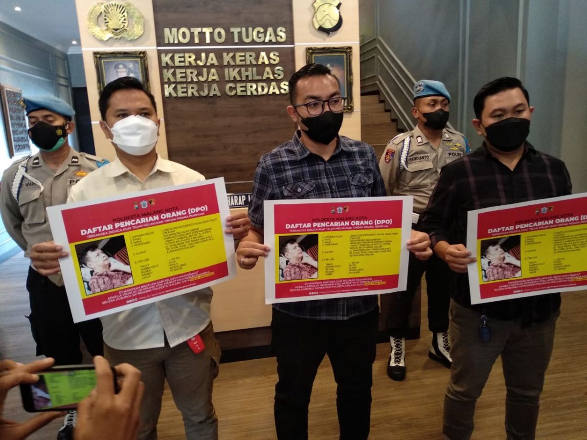 Polresta Malang Kota menetapkan DPO untuk tersangka penipuan Rp1,7 miliar. (Foto: Galih Rakasiwi/jatimnow.com)