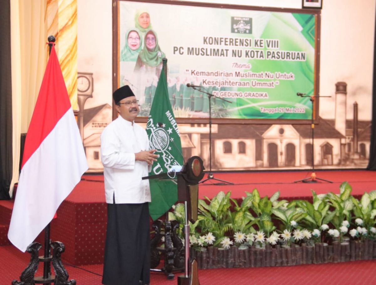 Gus Ipul membuka secara resmi Konfrensi Cabang (Konfercab) Muslimat NU Kota Pasuruan. (Foto: Pemkot Pasuruan)