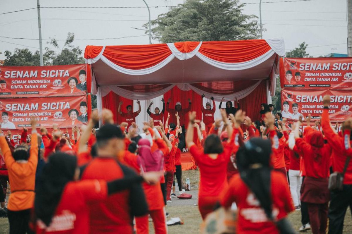 PDIP Surabaya gelar Senam Indonesia Cinta Tanah Air (SICITA) serentak dalam rangka Harkitnas (Foto-foto: PDIP Surabaya)