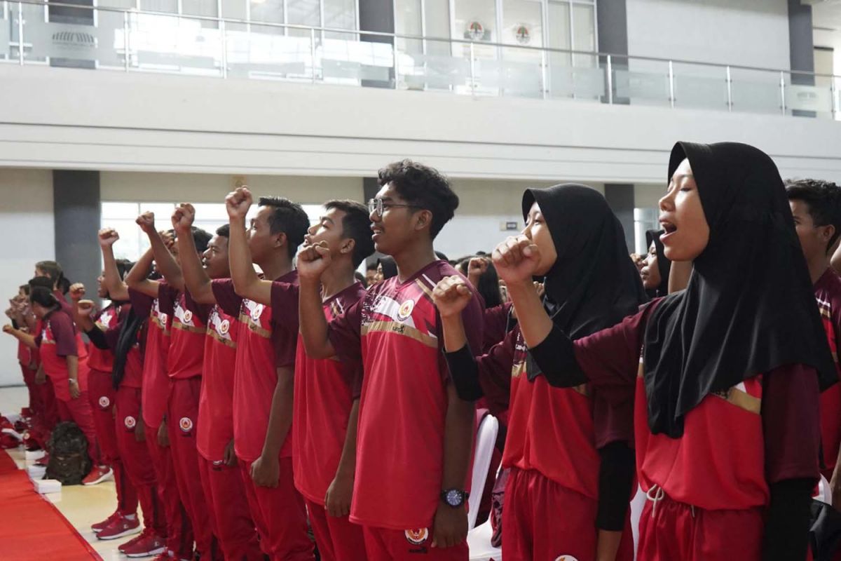 Atlet Kontingen Kabupaten Kediri yang akan bertanding di Porprov VII Jatim (Foto: Humas Pemkab Kediri/jatimnow.com)
