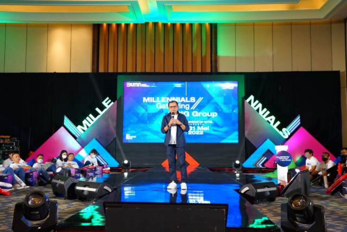 Direktur Utama SIG, Donny Arsal pada acara Millennials Gathering SIG Group 2022 di Hotel Sheraton Jakarta. (Foto-foto: Humas SIG/jatimnow.com)