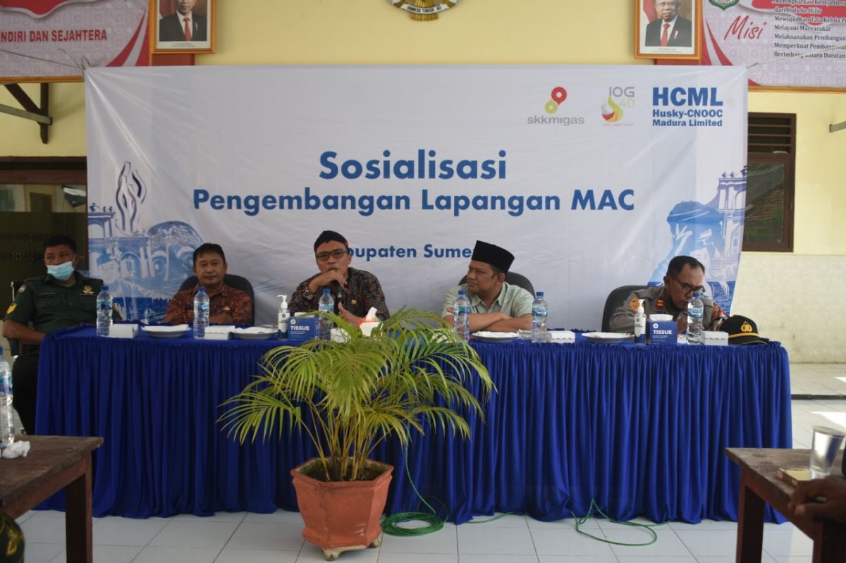 Perusahaan migas Husky Cnooc Madura Limited (HCML) menggelar sosialisasi pengembangan lapangan gas MAC. (Foto: Susilawati for jatimnow.com)