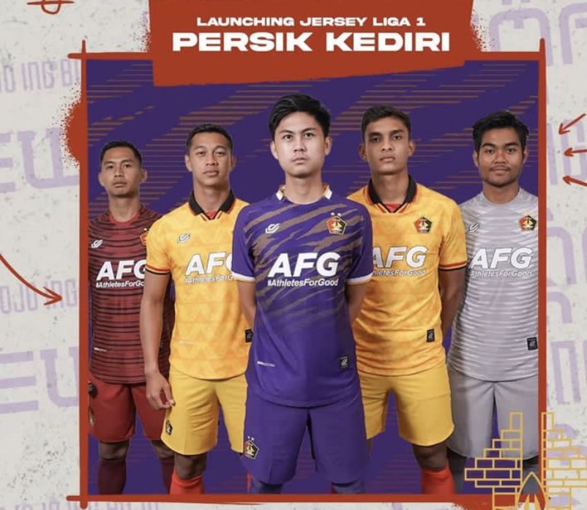Persik Kediri launching jersey baru.