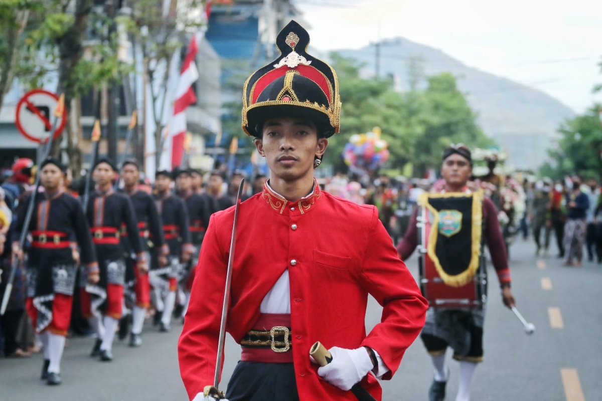 Pasukan pengawal Sri Sultan Hamengku Buwono X.(Foto: Dok Kominfo Trenggalek)