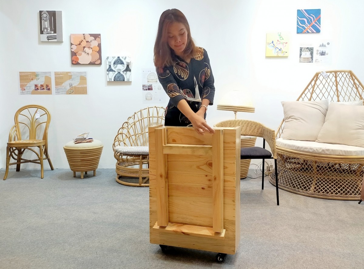 Codesk ciptaan mahasiswa Universitas Ciputra.(Foto: Fahrizal Tito)