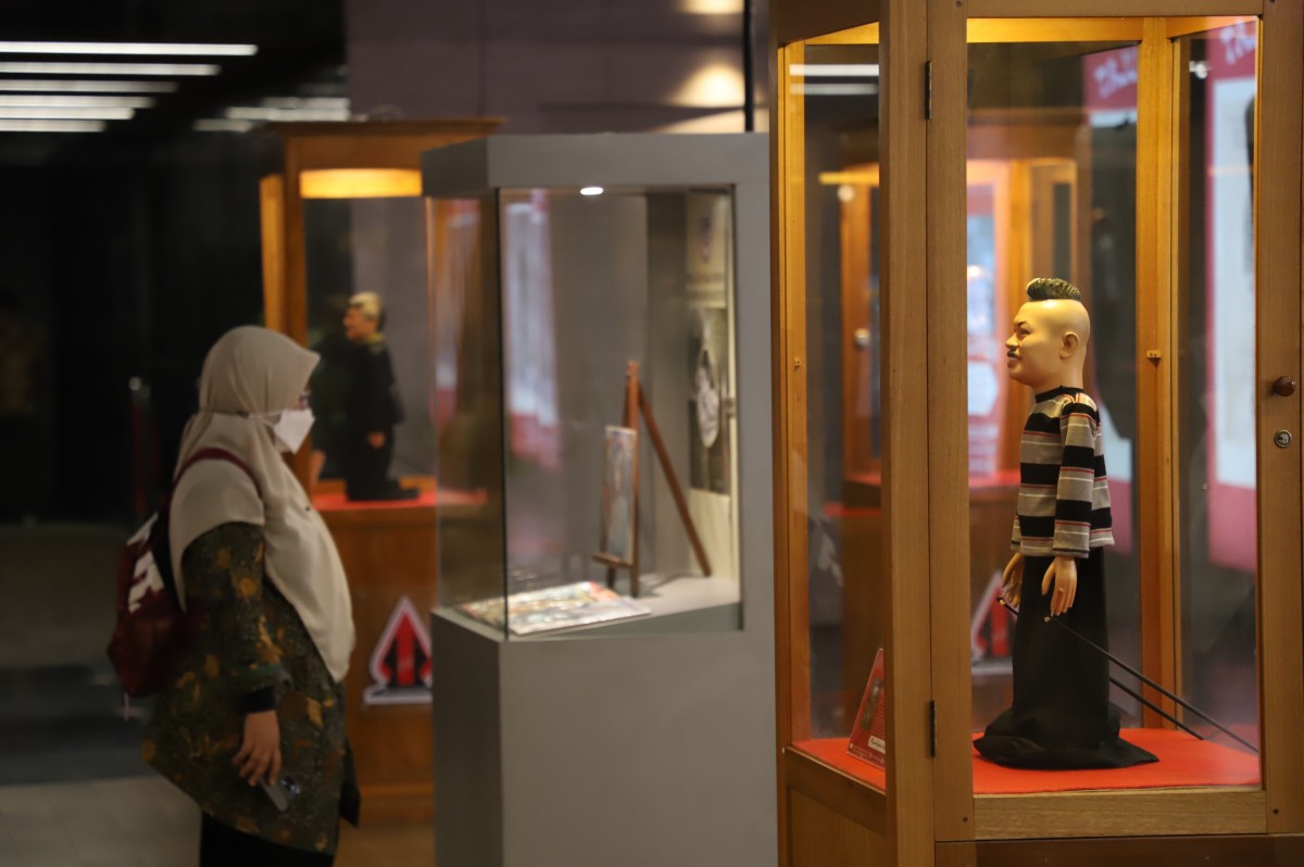 Suasana pameran Srimulat di Basement Alun-alun Surabaya