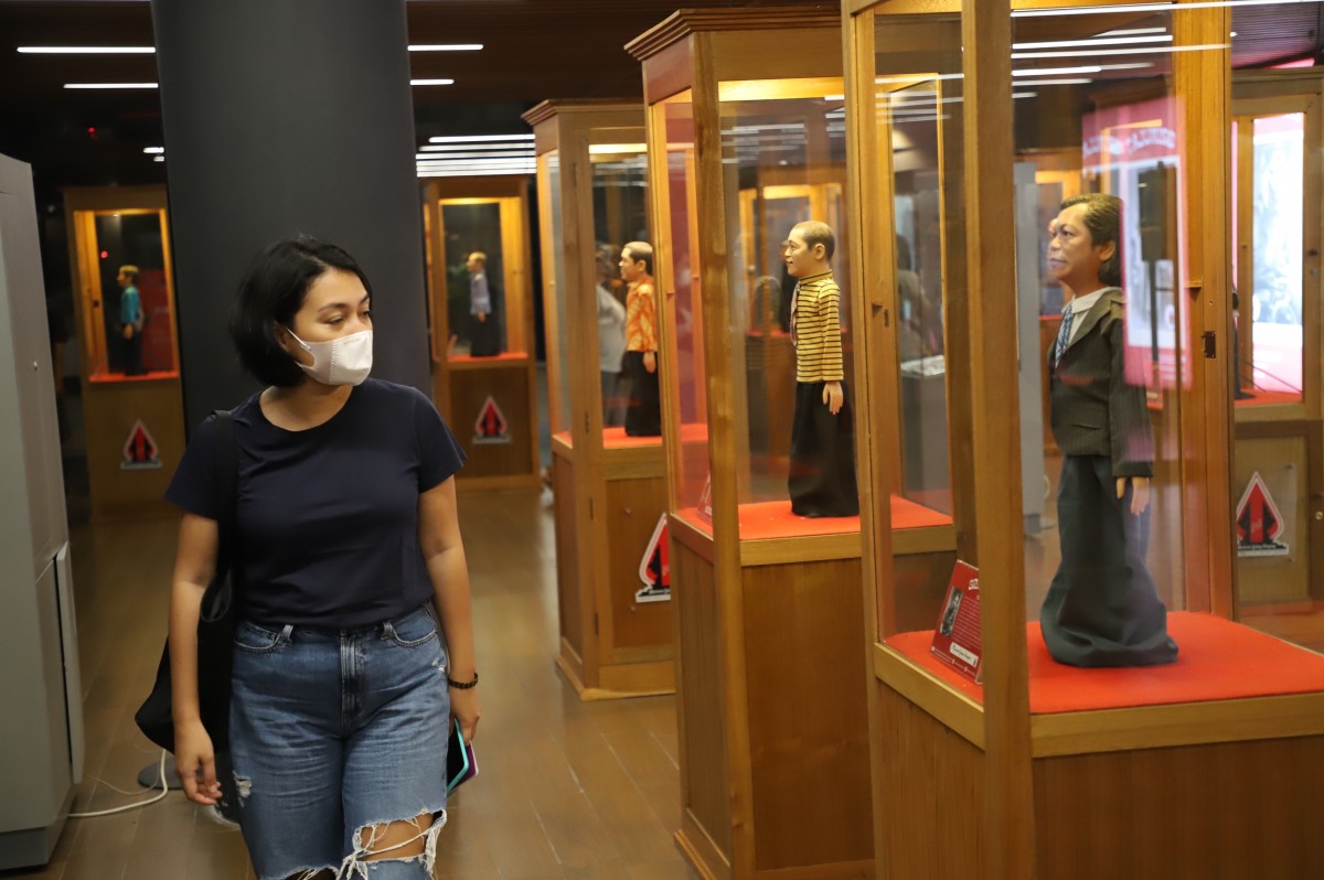 Suasana pameran Srimulat di Basement Alun-alun Surabaya