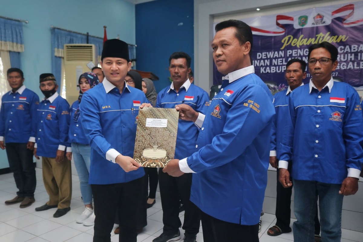 Momen Mas Ipin saat pelantikan DPC HSNI.