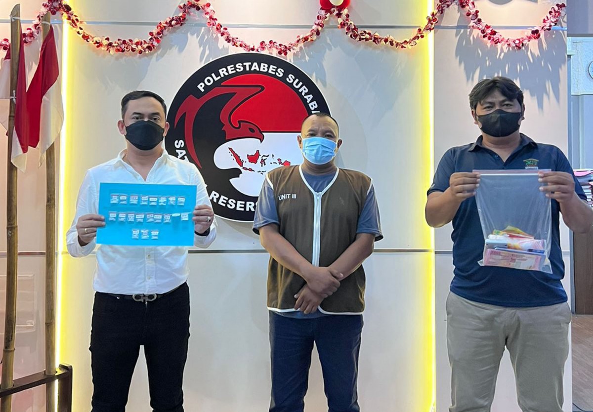 Pengedar sabu yang menyasar sopir angkota di Terminal Bungurasih dan Wonokromo Surabaya diamankan