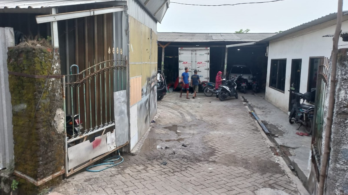 Bengkel di Sukodono, Sidoarjo yang menjadi salah satu lokasi pencurian motor