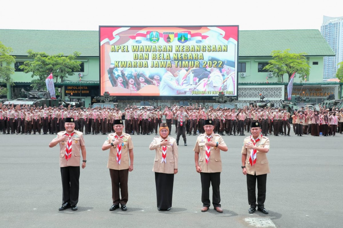 Apel Wawasan Kebangsaan dan Bela Negara Kwarda Jawa Timur Tahun 2022