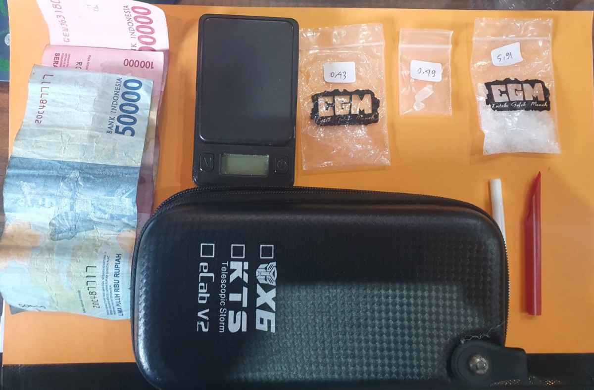 Barang bukti narkoba yang disita