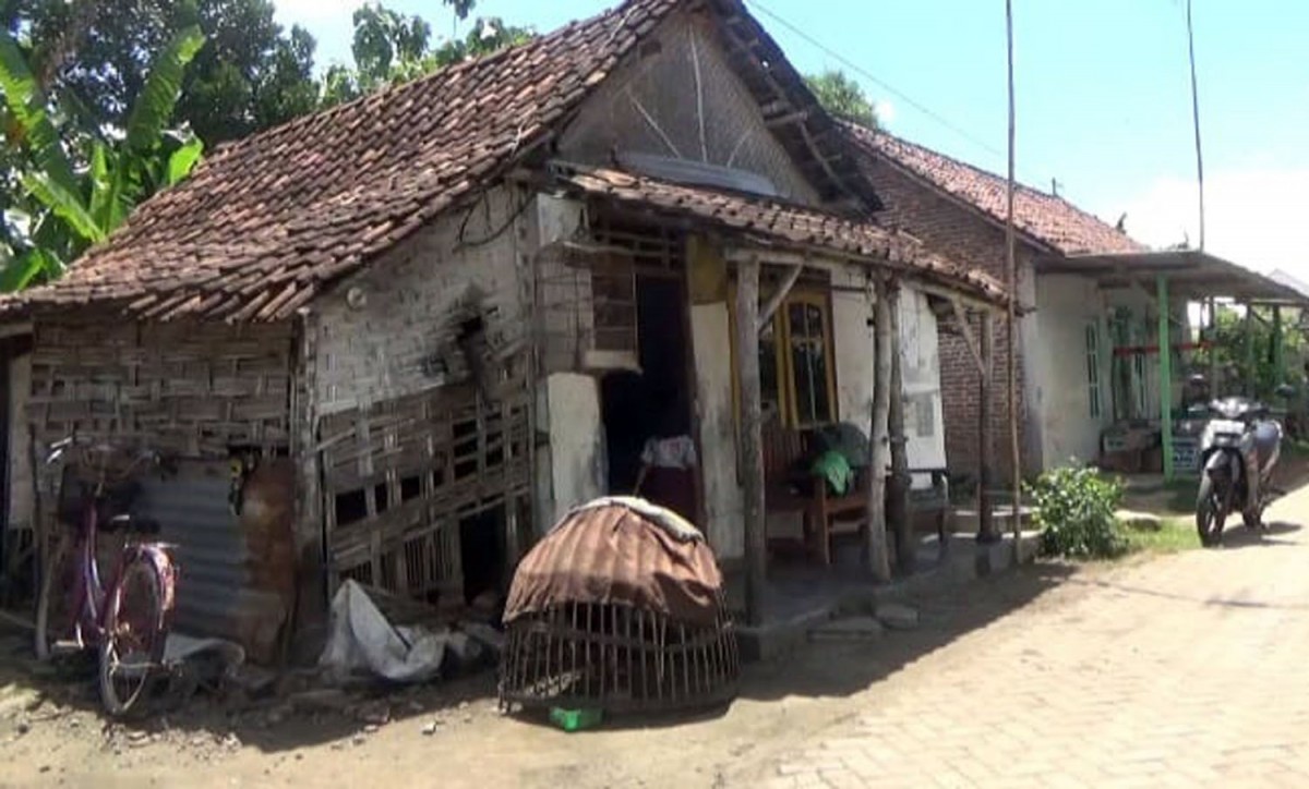 Rumah yang ditempati Lianah, janda miskin di Jombang