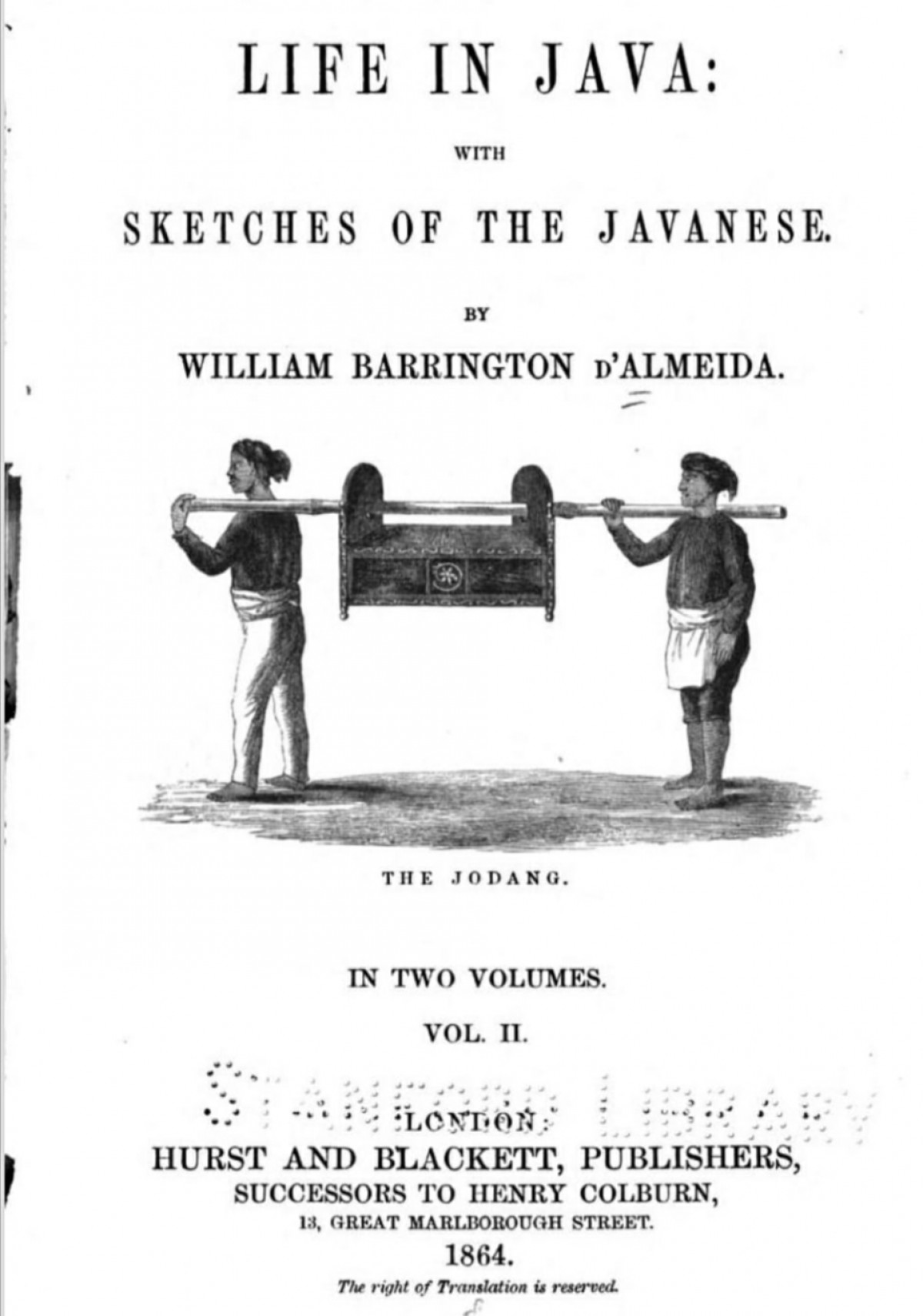 Sampul Live in Java with Sketches of the Javanese karya William Barringto D'Almeida (Yatim for jatimnow.com) 