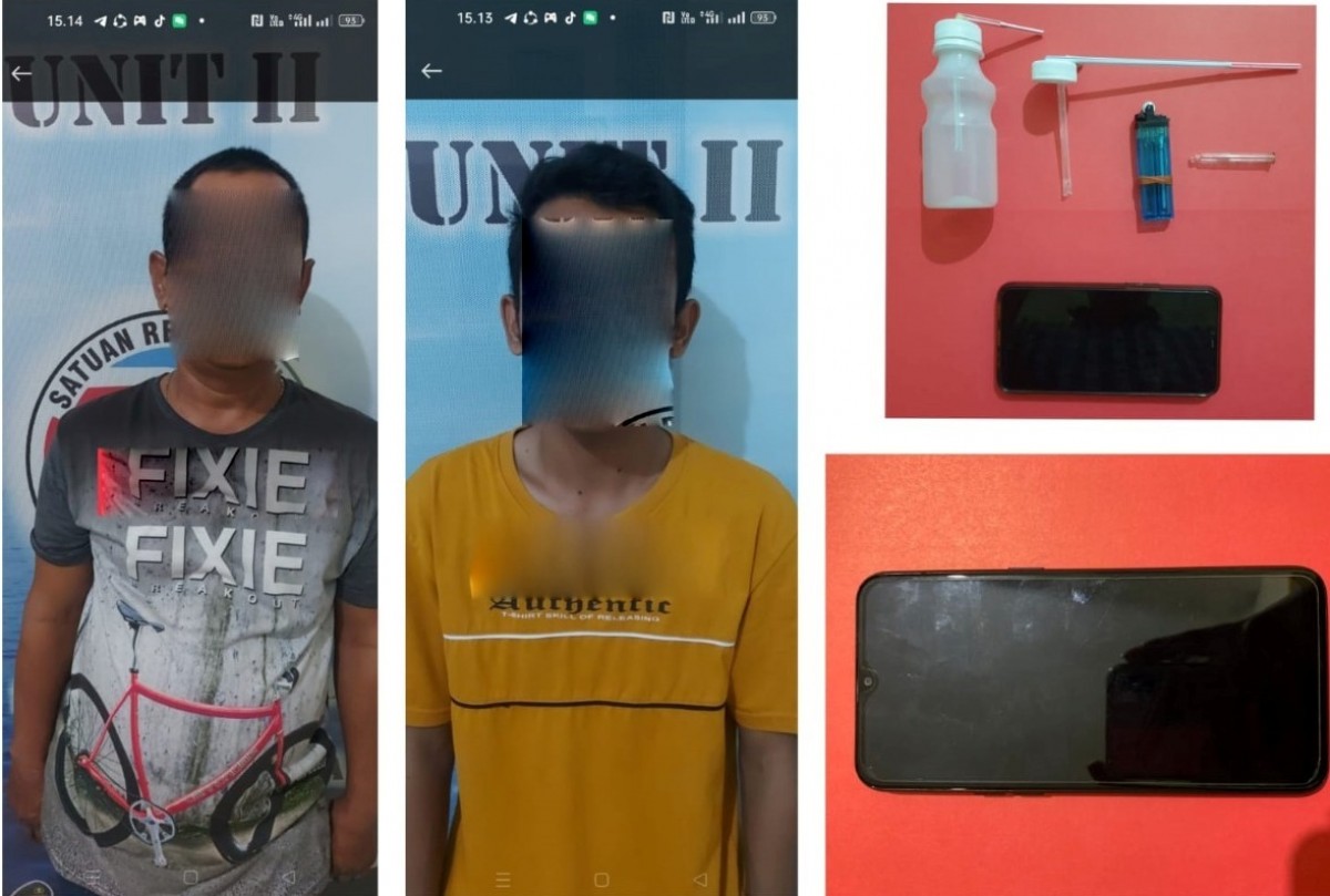 Dua pria yang pesta sabu bareng emak-emak di Jombang