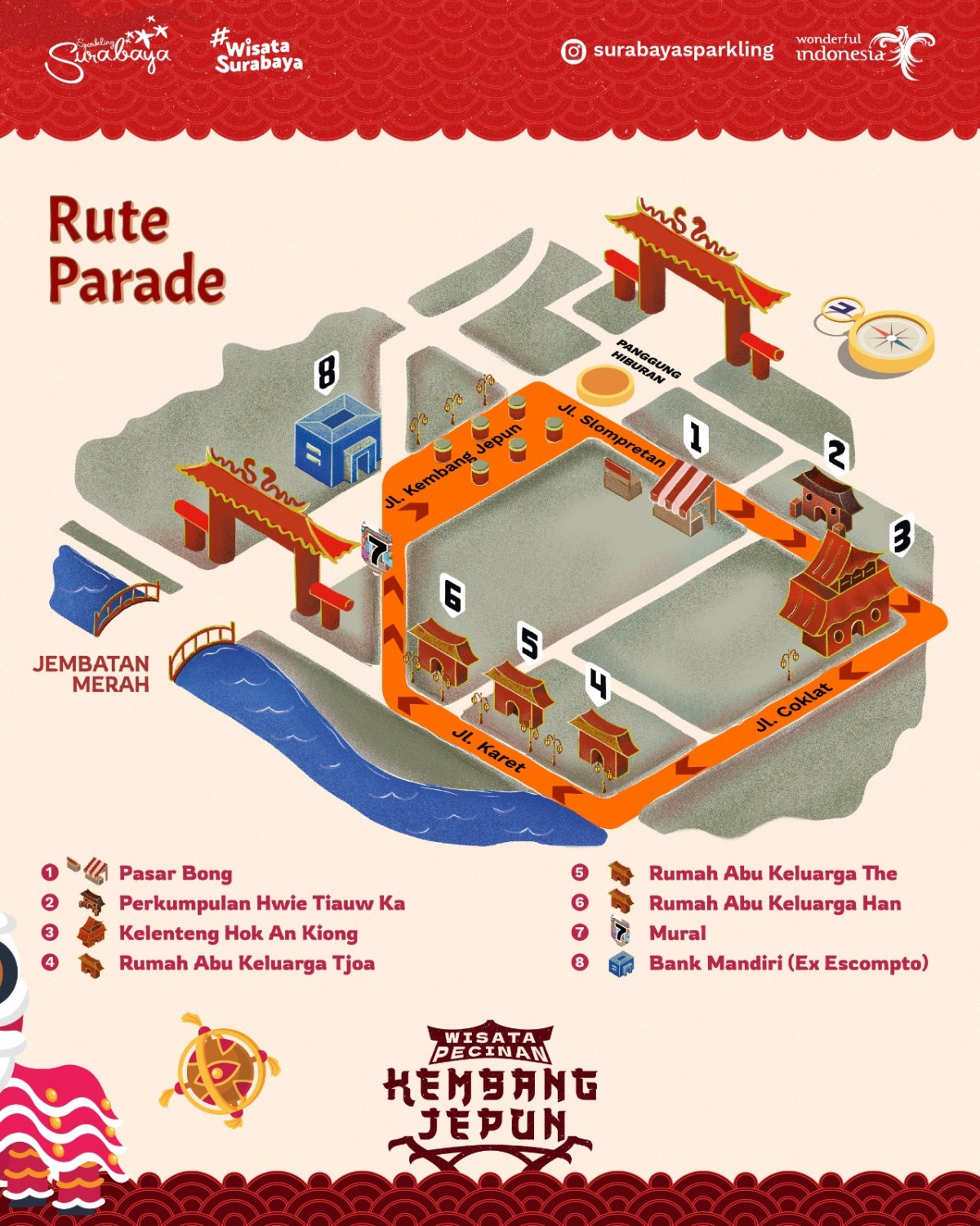 Flyer Cap Go Meh yang digelar di Surabaya (Foto: Disbudporapar Surabaya)