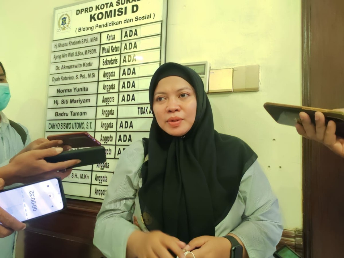 Ketua Komisi D DPRD Surabaya Khusnul Khotimah (dok.jatimnow.com)