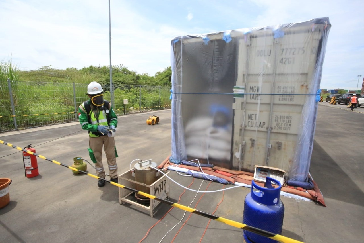 Area Layanan Fumigasi di Terminal Teluk Lamong (Foto: Humas Terminal Teluk Lamong for jatimnow.com)