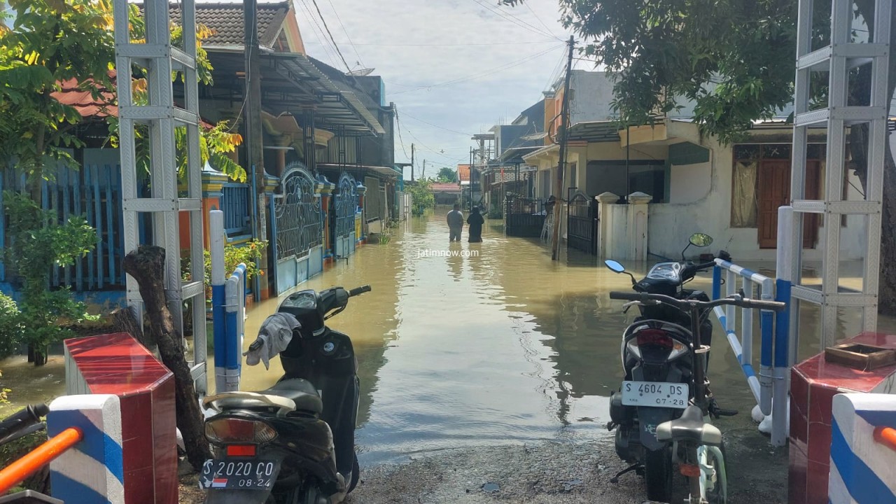 Permukiman terendam banjir.