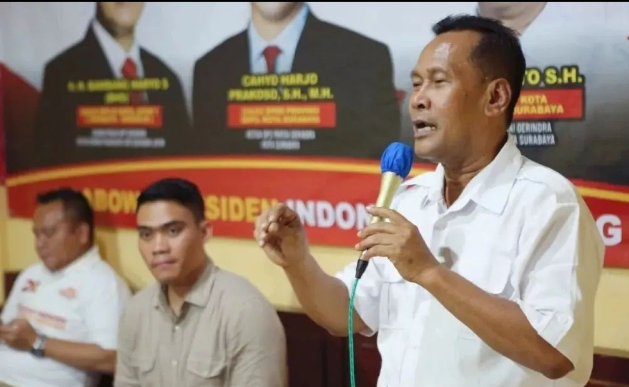 Edy Sucipto, Caleg Dapil 3 Surabaya dari Partai Gerindra bersama Ketua Gerindra Surabaya Cahyo Harjo (tangkapan layar IG @edysucipto_04)