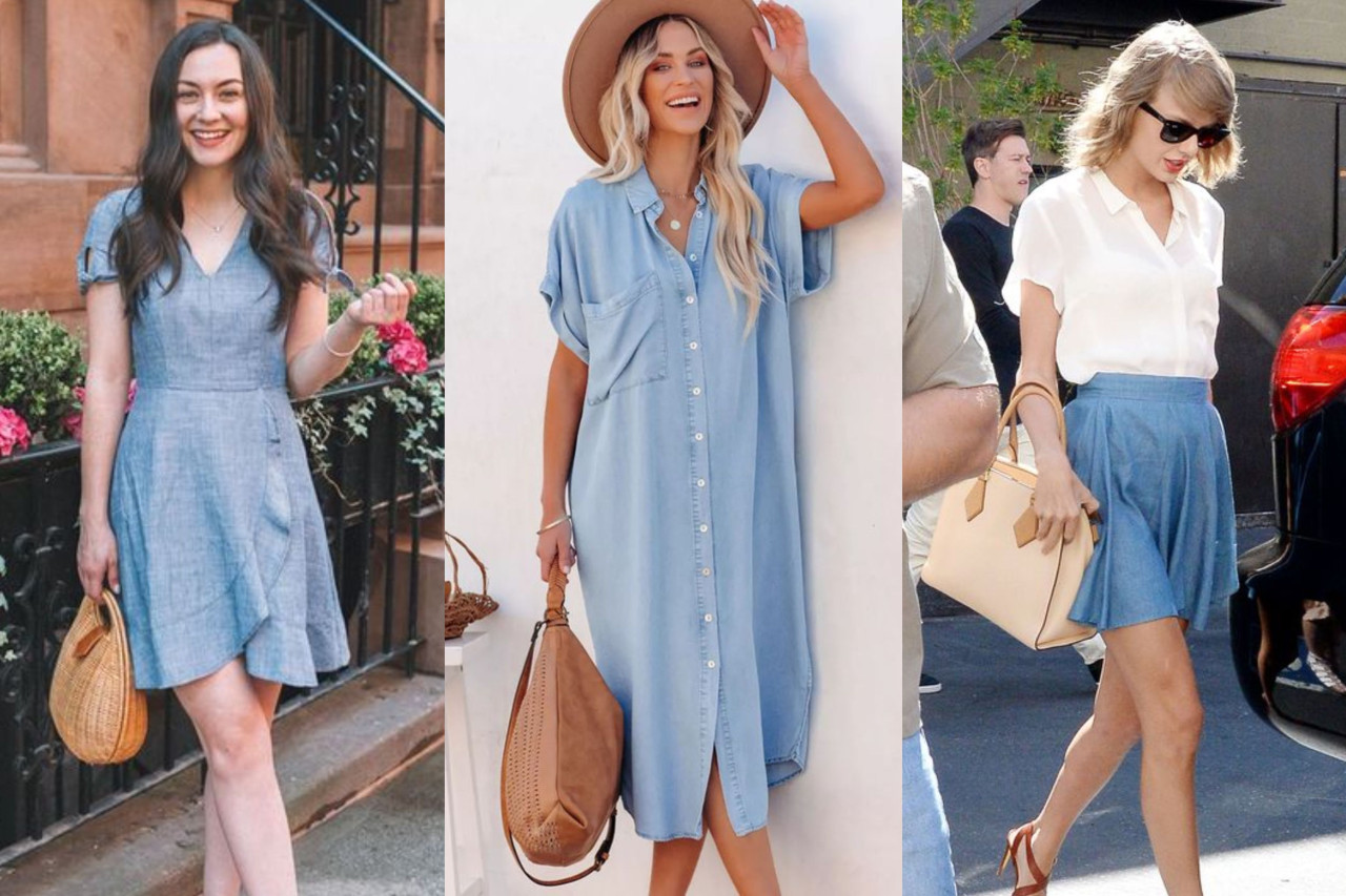 Pakaian berbahan chambray. (Foto: parapuan.co for jatimnow.com)