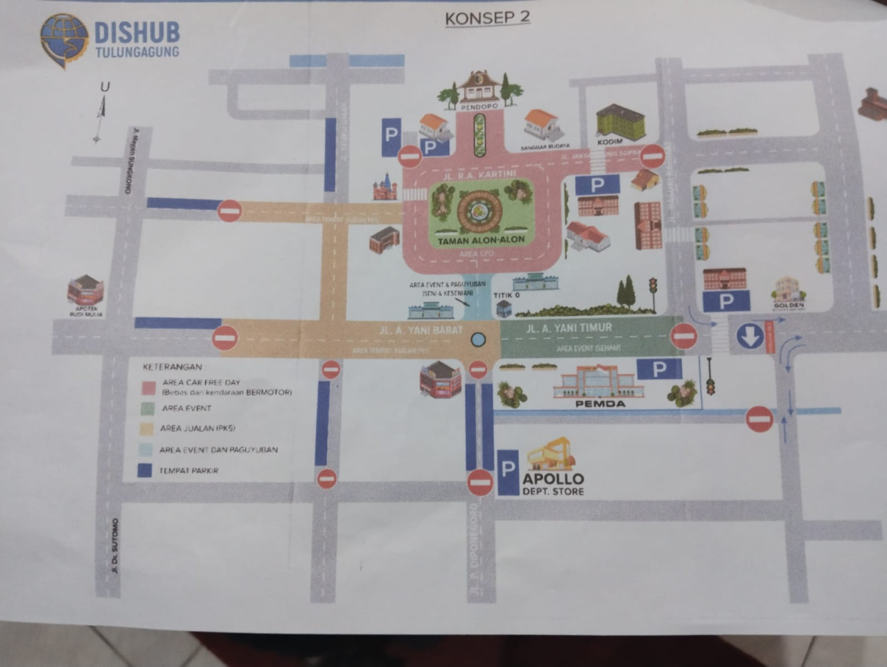 Skema CFD yang dibuat Dishub Tulungagung.