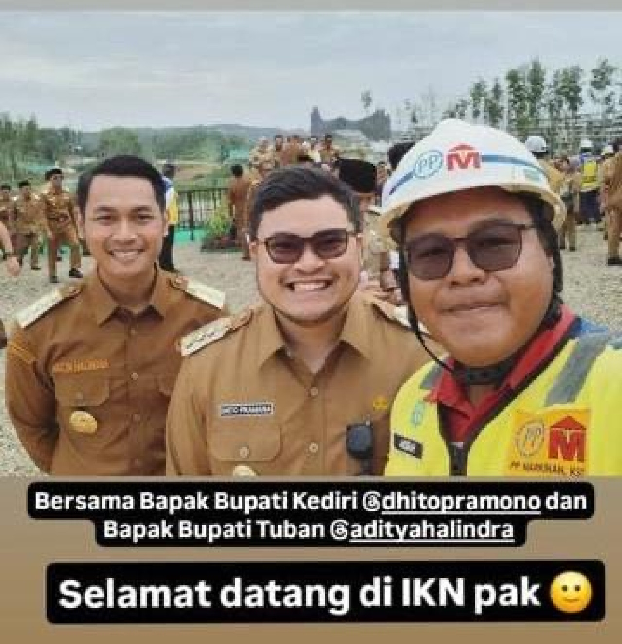 Mas Dhito saat bertemu warga di IKN. (Foto: Pemkab Kediri/jatimnow.com)