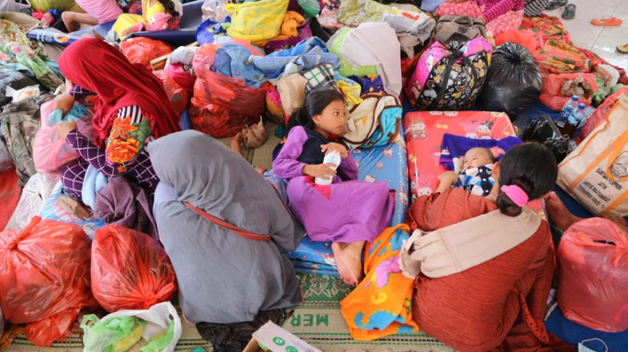 Salah satu bocah di pengungsian korban erupsi Gunung Semeru. (Foto: dok. jatimnow.com)