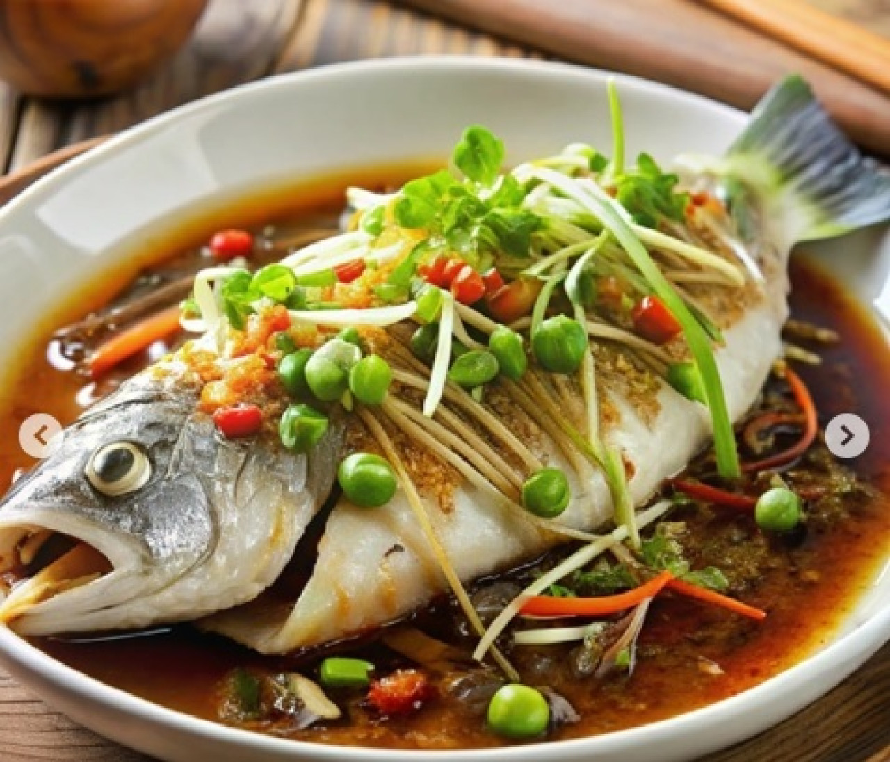 Hidangan ikan khas Imlek. (Foto: tangkapan layar media sosial) 