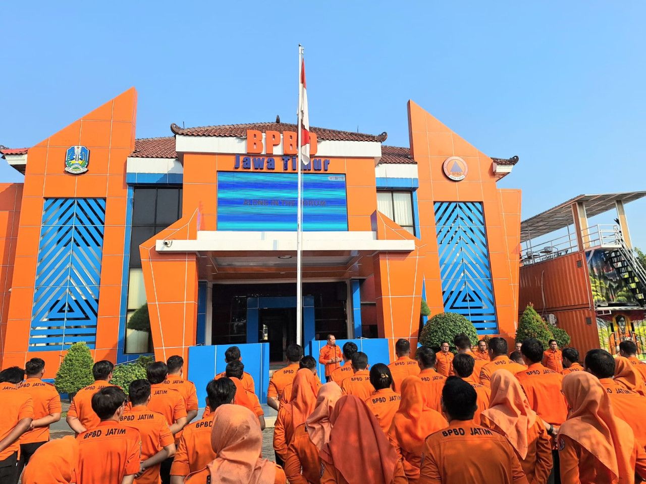 Apel siaga kebencanaan selama musim mudik lebaran (foto: BPBD Jatim for jatimnow.com)