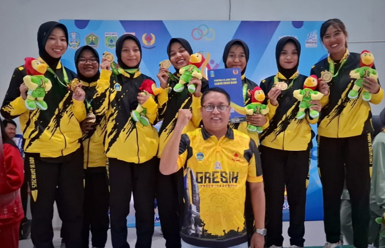 Kontingen Drumband Gresik Raih Juara Umum, Borong 11 Medali di Porprov IX Jatim