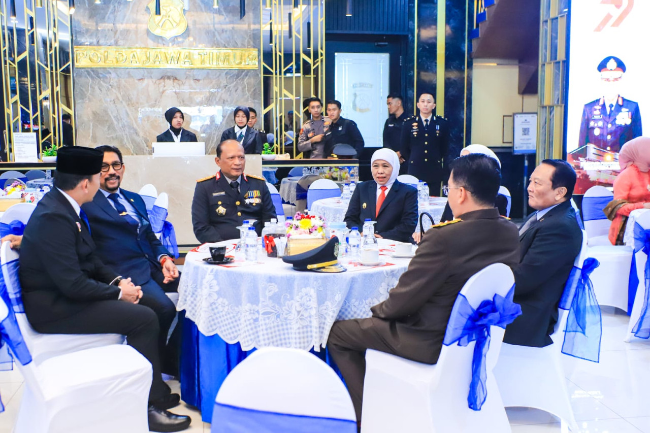 Moment hangat peringatan Hari Bhayangkara di Polda Jatim