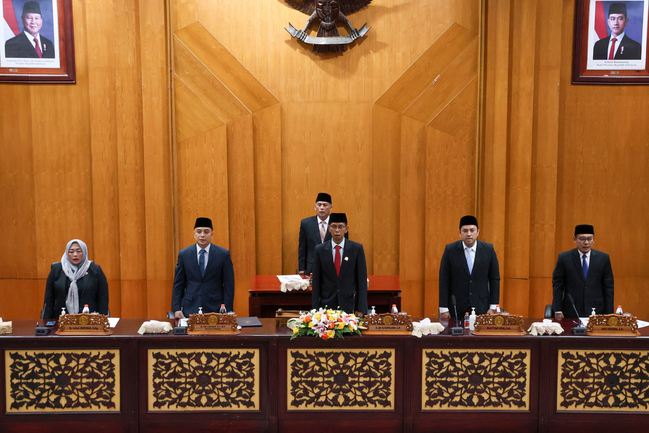 Suasana Sidang Paripurna persetujuan Raperda RPJMD Surabaya