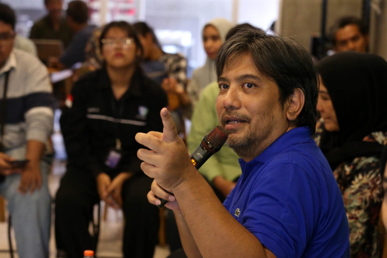 Founder dan CEO Malang Autism Colors (MAC), Mohammad Cahyadi. (Foto: Ali Masduki/JatimNow.com)