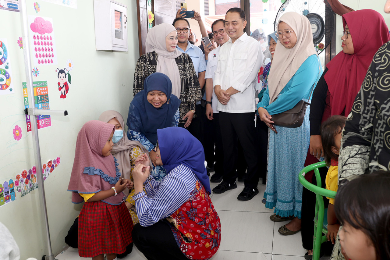 Sosialisasi TBC pada anak-anak Surabaya