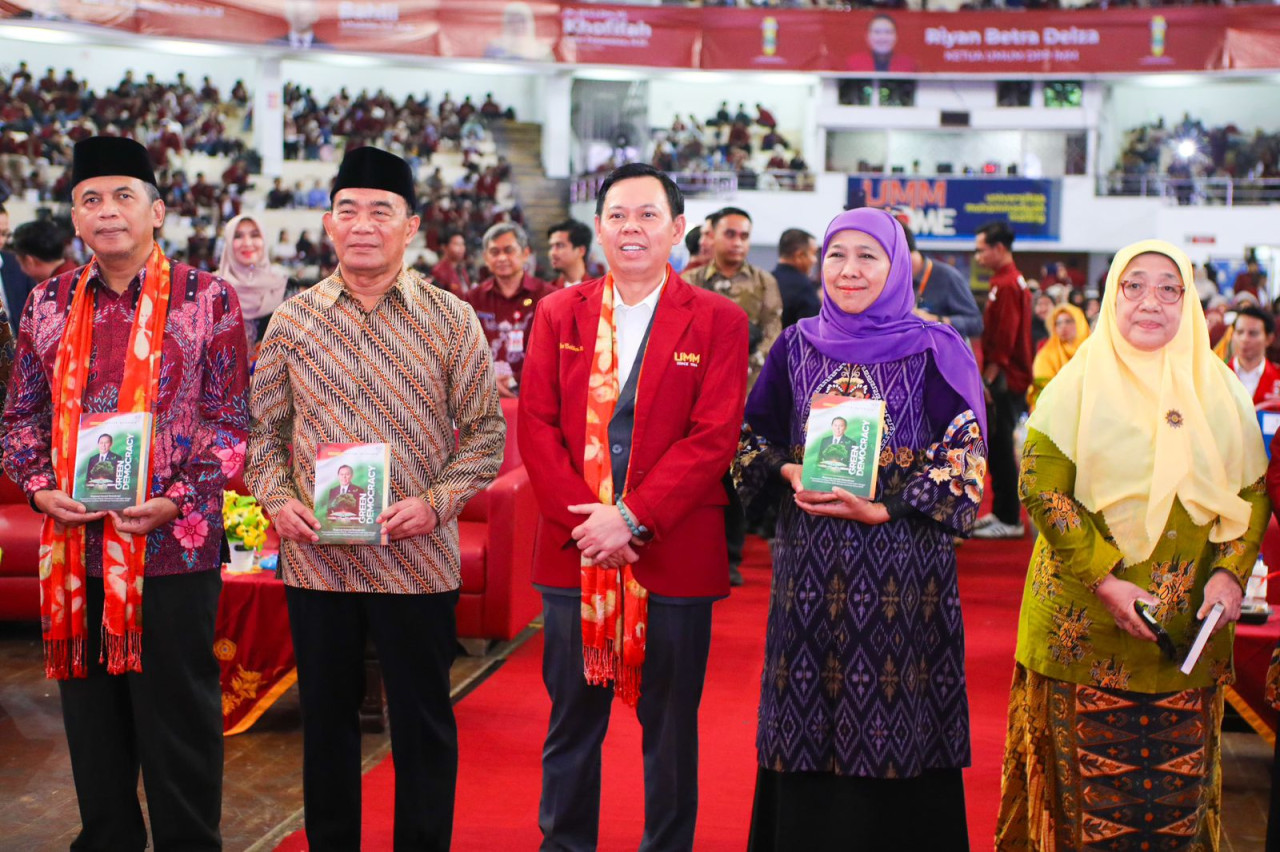 Gubernur Khofifah usai membuka Tanwir IMM di Malang