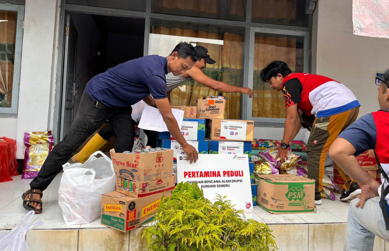 Pertamina Gerak Cepat Salurkan Bantuan Korban Erupsi Semeru