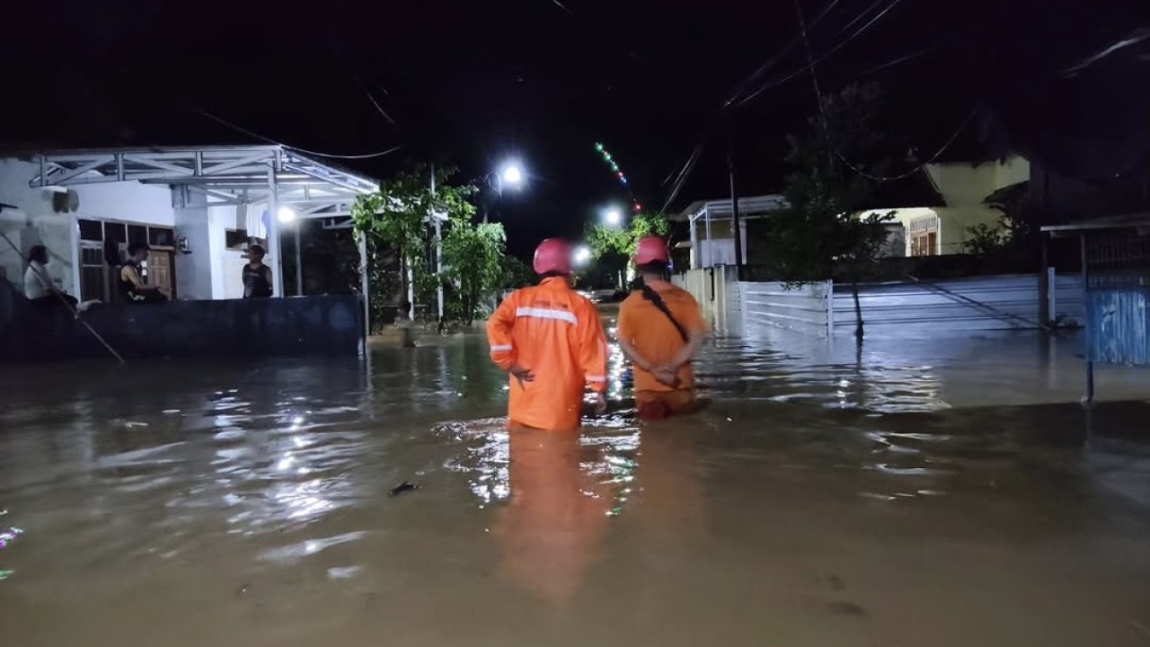 Banjir di Trengalek. (Foto: BPBD Trenggalek/jatimnow.com)