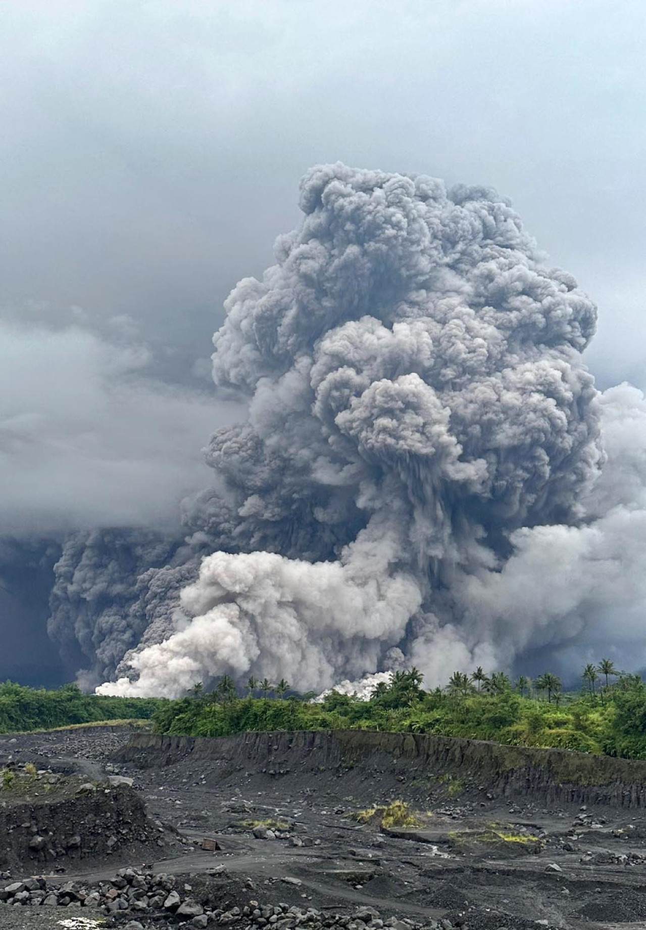 Awan panas guguran Gunung Semeru terlihat pada Rabu, 19 November 2025. (Foto: Bayu Deny for JatimNow.com)