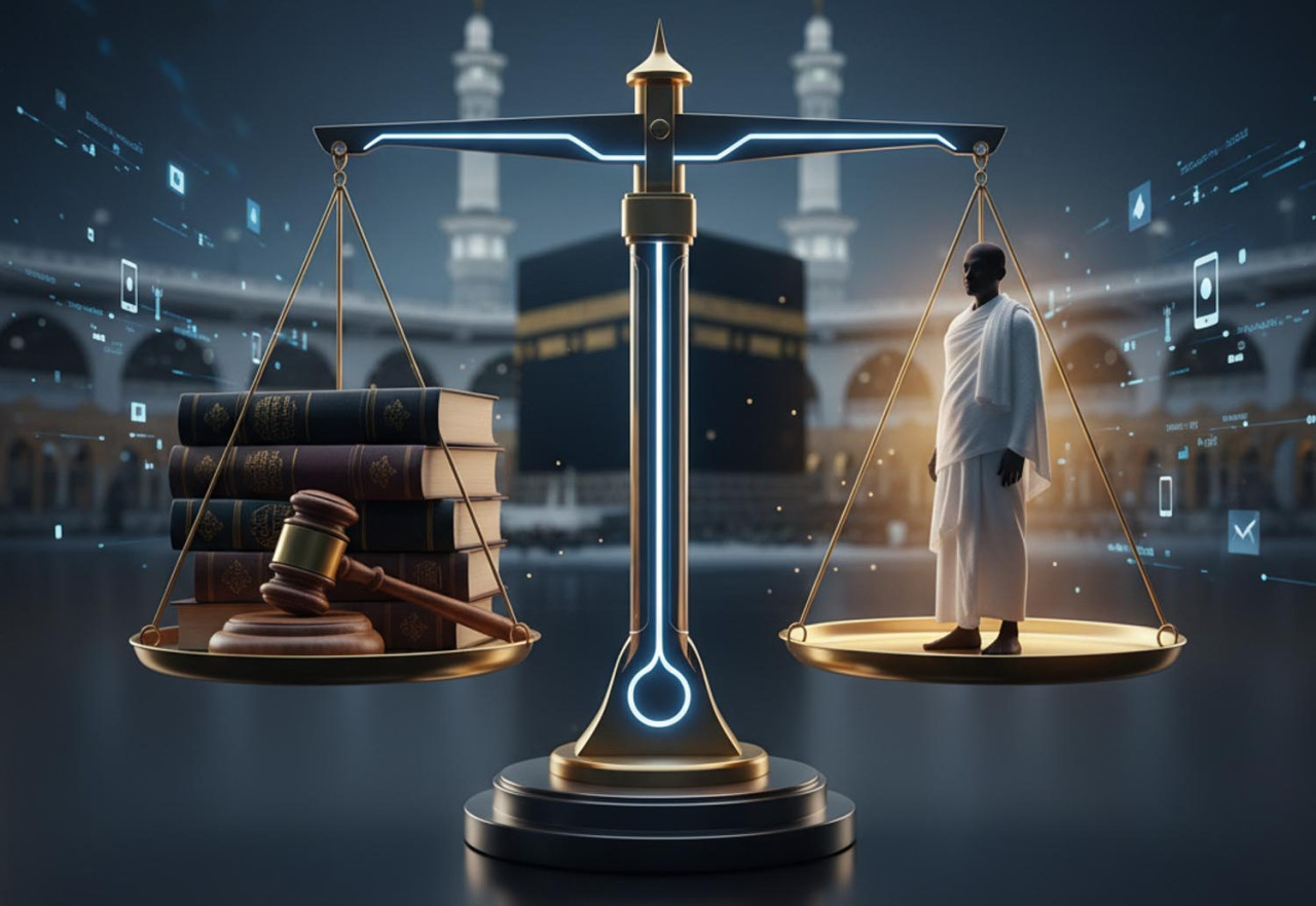 AMPHURI ajukan Judicial Review UU 14/2025, menuntut perlindungan minimal bagi jamaah. (Foto: Ilustrasi/Generated Image)