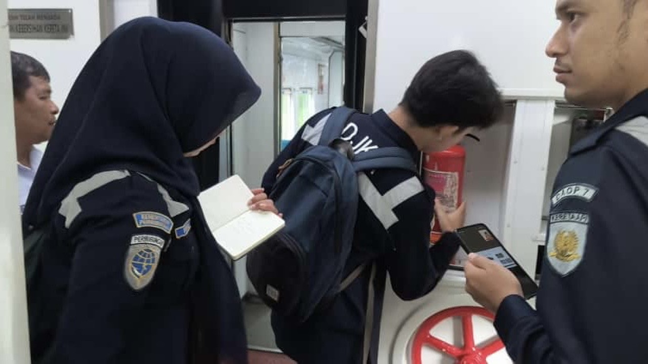 Ramp check oleh KAI Daop 7 Madiun. (Foto: Daop 7/jatimnow.com)