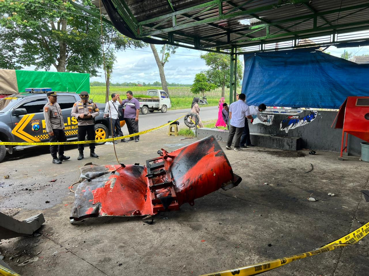 Kompresor Meledak, Tukang Tambal Ban di Blitar Tewas