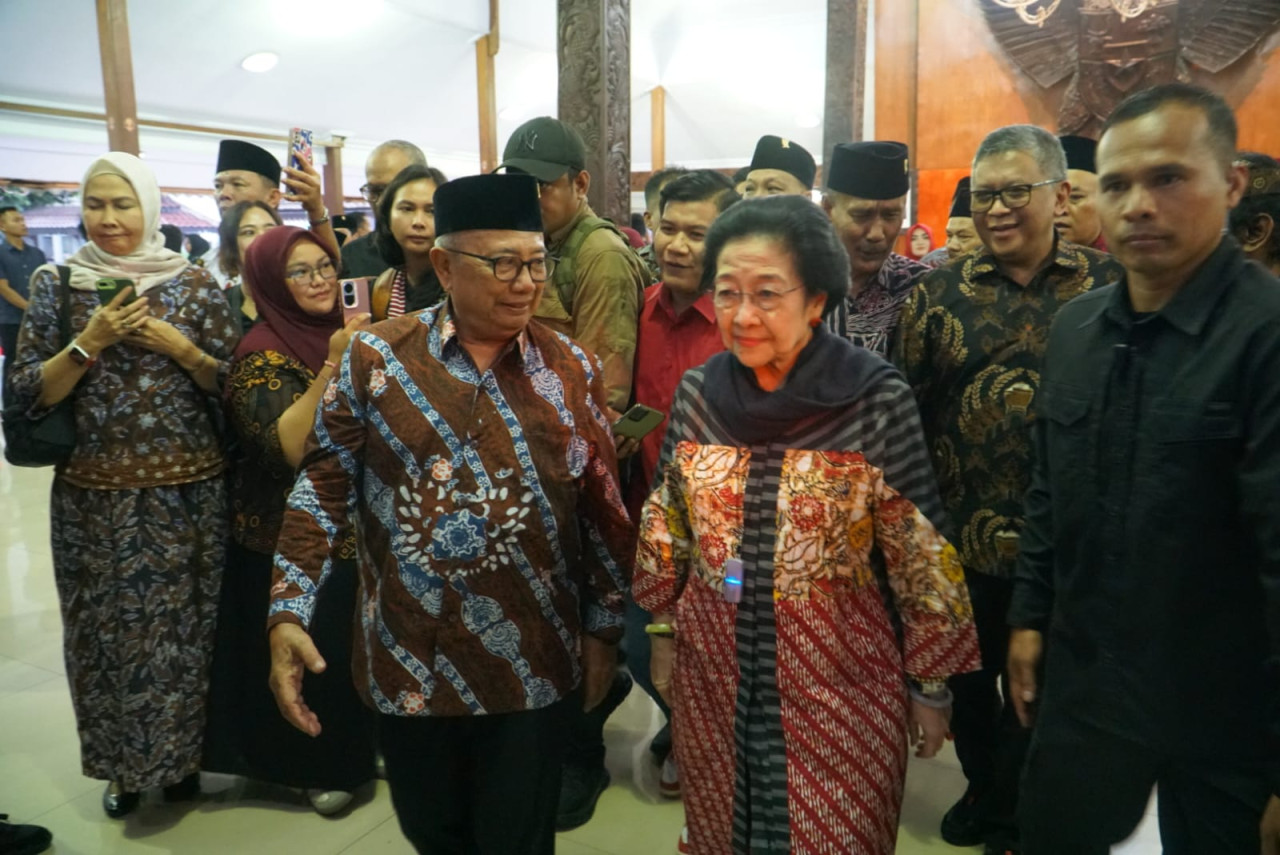 Foto: Ketua Umum PDIP, Megawati saat berkunjung ke Blitar. (PDIP/jatimnow.com)