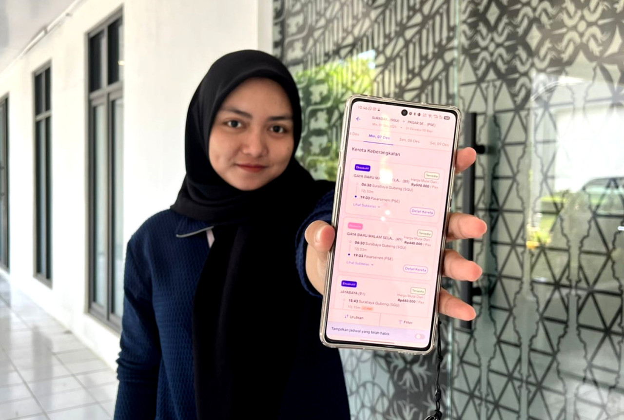 KAI mengimbau pelanggan untuk selalu melakukan pemesanan tiket melalui kanal resmi KAI agar terhindar dari penipuan. (Foto: Humas KAI for JatimNow.com)