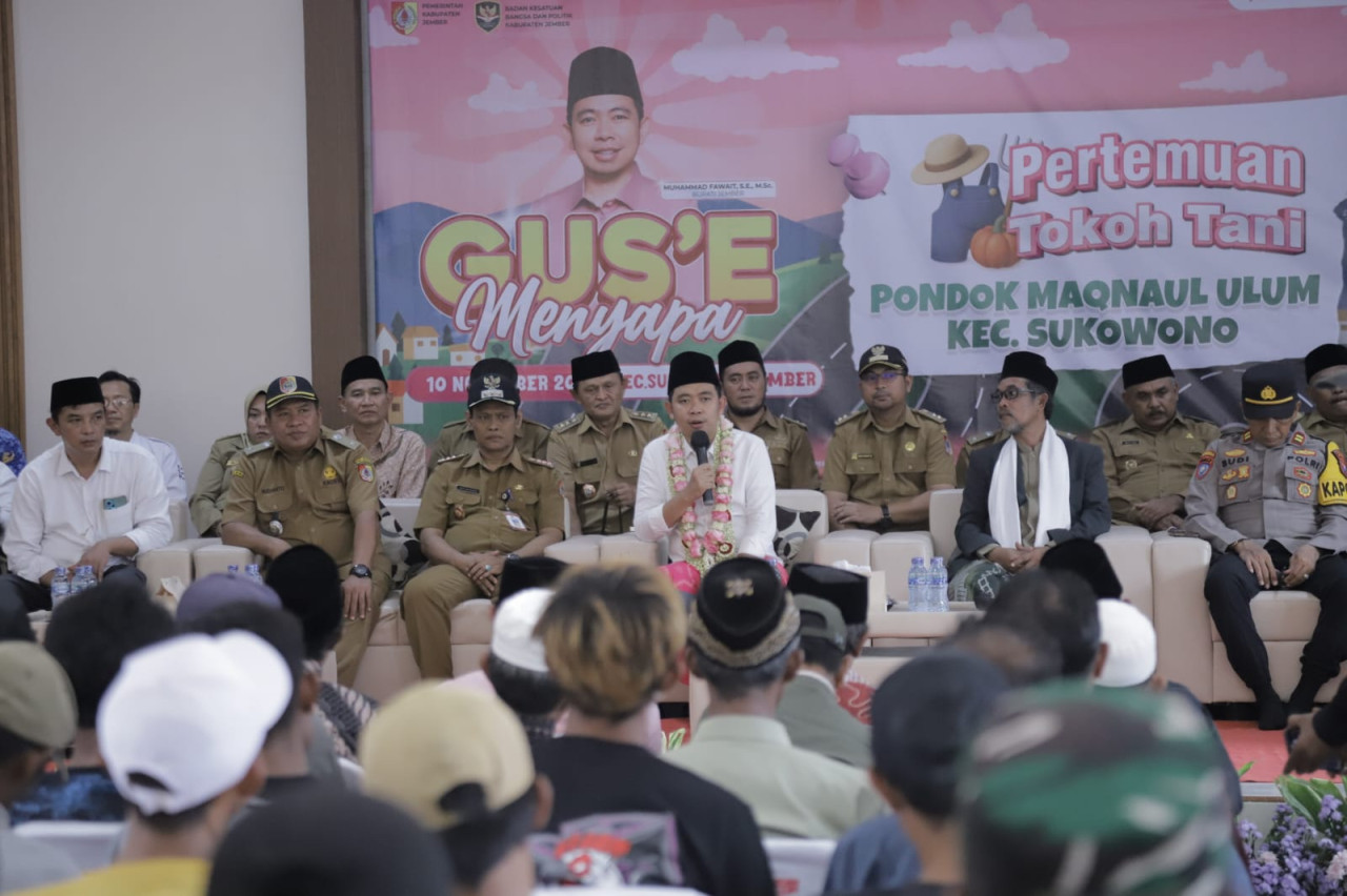 Gus Fawait temui ratusan petani Jember. (Foto: Diskominfo Jember/jatimnow.com)