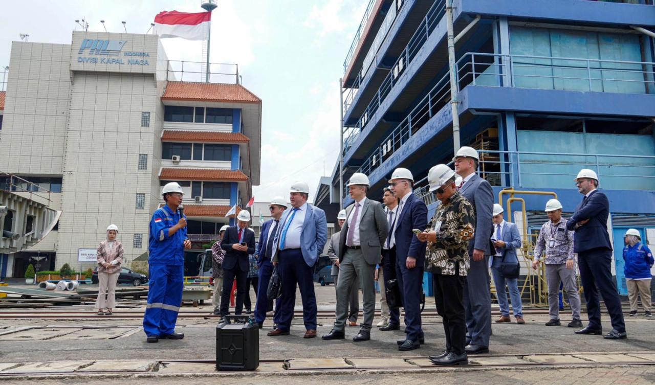 Kunjungan Delegasi Dewan Maritim Federasi Rusia ke PT PAL Indonesia pada Rabu (05/11/2025). (Foto: PT PAL Indonesia for JatimNow.com)