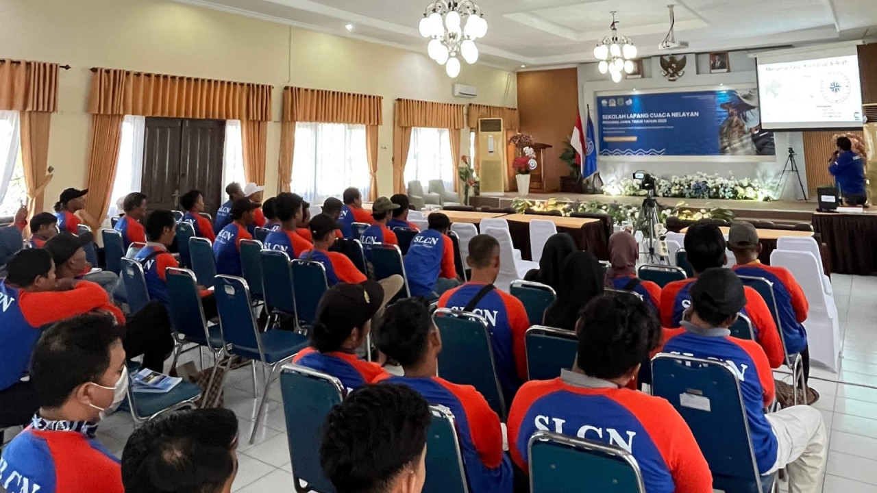 Foto: Kegiatan sekolah lapang cuaca nelayan yang digelar BMKG. (BMKG/jatimnow.com)